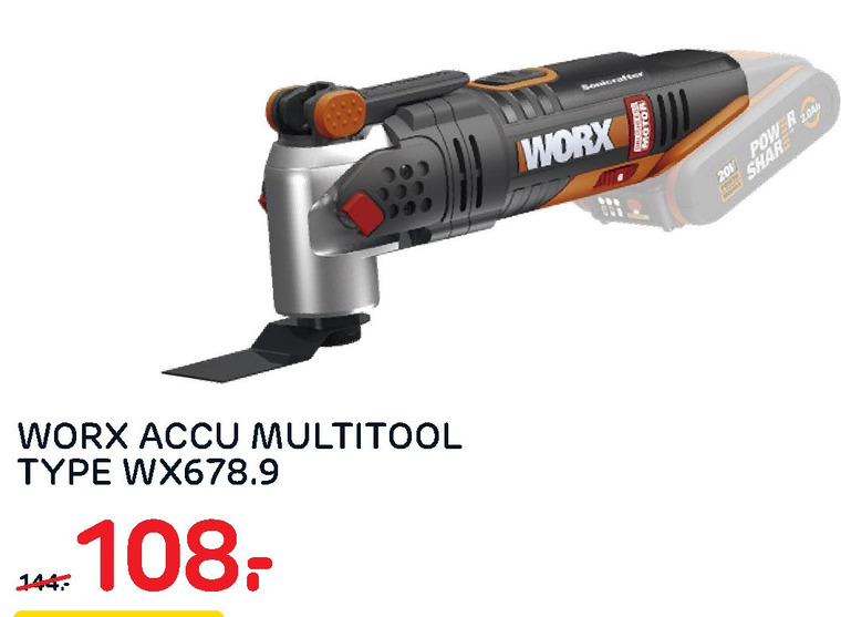 Worx   multitool folder aanbieding bij  Praxis - details