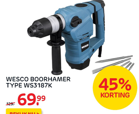 Wesco   boorhamer folder aanbieding bij  Praxis - details