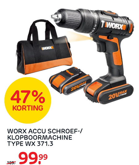 Worx   accuboormachine folder aanbieding bij  Praxis - details