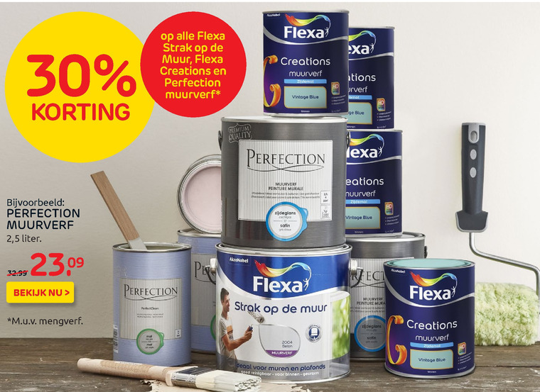 Flexa   lak, muurverf folder aanbieding bij  Praxis - details