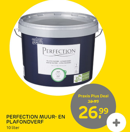 Perfection   muurverf, plafondverf folder aanbieding bij  Praxis - details