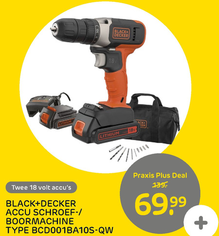 Black and Decker   accuboormachine folder aanbieding bij  Praxis - details