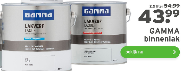 Gamma Huismerk   lak folder aanbieding bij  Gamma - details