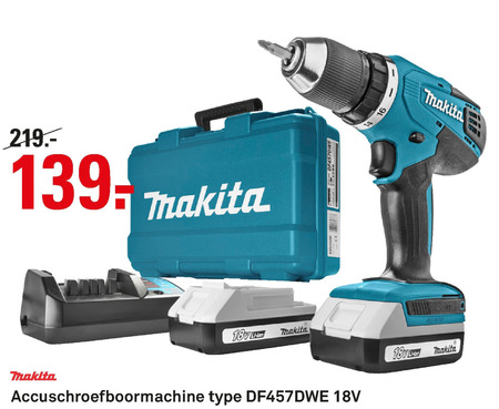 Makita   accuboormachine folder aanbieding bij  Karwei - details