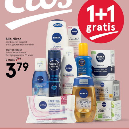 Nivea   nachtcreme, gezichtsreiniging folder aanbieding bij  Etos - details