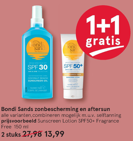 Bondi Sands   aftersun, zonnebrandolie folder aanbieding bij  Etos - details