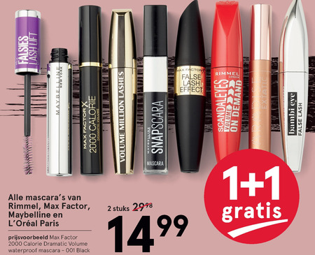 L Oreal   mascara folder aanbieding bij  Etos - details