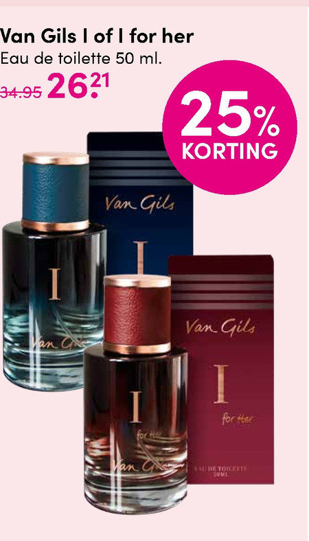 Van Gils   eau de toilette folder aanbieding bij  DA - details