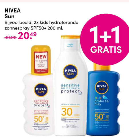 Nivea   aftersun, zonnebrandolie folder aanbieding bij  DA - details