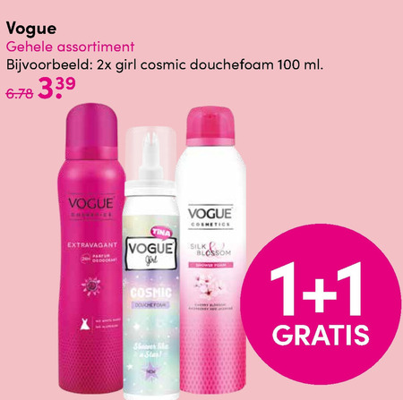 Vogue   douchegel, deodorant folder aanbieding bij  DA - details