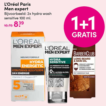 L Oreal Men Expert   heren gezichtsverzorging folder aanbieding bij  DA - details