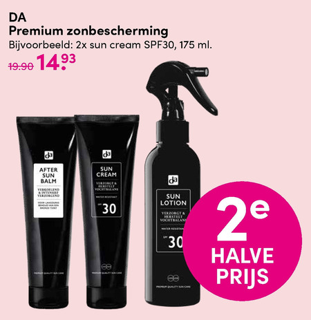 DA Huismerk   aftersun, zonnebrandolie folder aanbieding bij  DA - details