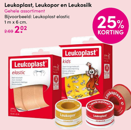 Leukoplast   pleister folder aanbieding bij  DA - details