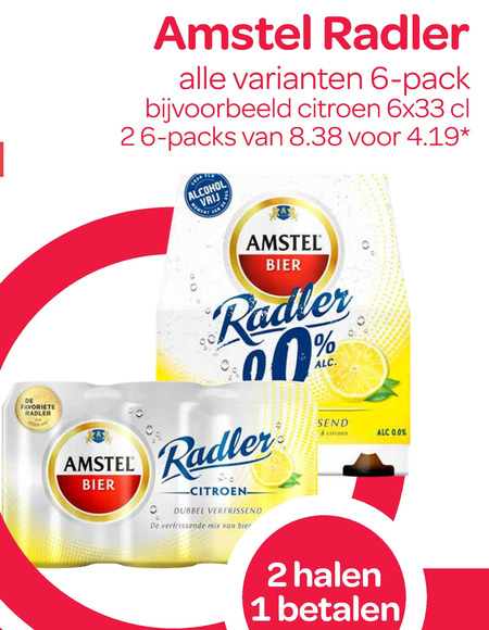 Amstel   radler bier folder aanbieding bij  Spar - details