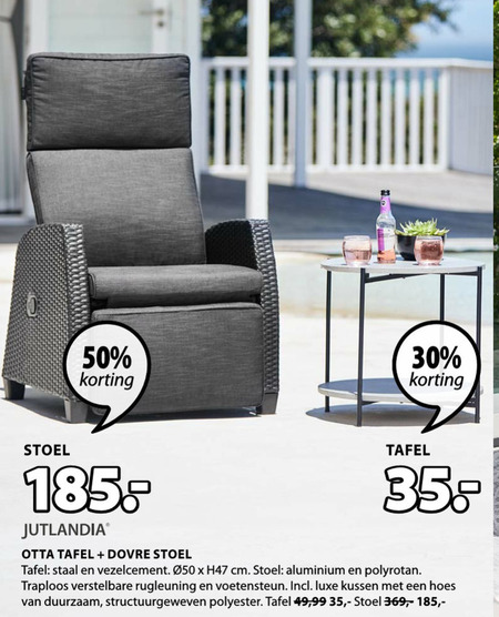 Jutlandia   tuin fauteuil, tuin bijzettafel folder aanbieding bij  Jysk - details