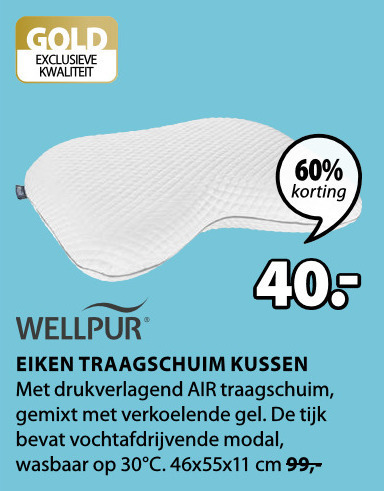 Wellpur   hoofdkussen folder aanbieding bij  Jysk - details