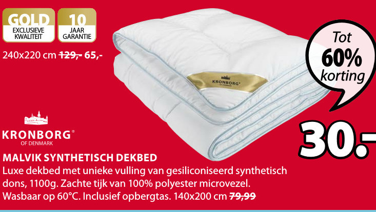 Kronborg   dekbed folder aanbieding bij  Jysk - details