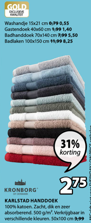 Kronborg   handdoek folder aanbieding bij  Jysk - details