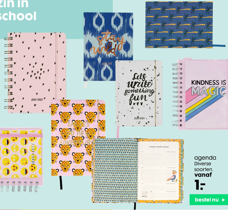 Majestueus zacht Kaap agenda, schoolagenda folder aanbieding bij Hema - details