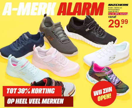 Skechers   heren sneakers, meisjes sneakers folder aanbieding bij  Scapino - details