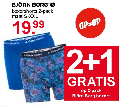 Bjorn Borg   heren boxershort folder aanbieding bij  Scapino - details
