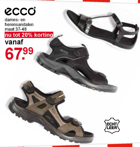 Ecco   damessandalen, herensandalen folder aanbieding bij  Scapino - details