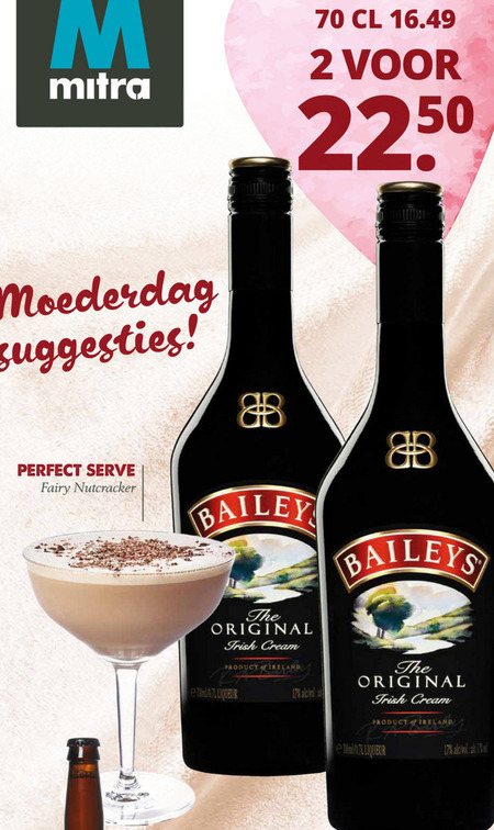 Baileys   likeur folder aanbieding bij  Mitra - details