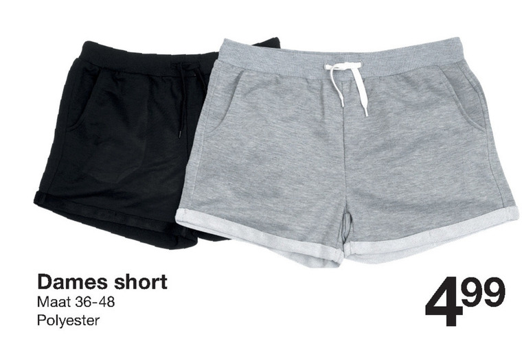 Mantsjoerije Algebra slinger dames short folder aanbieding bij Zeeman - details