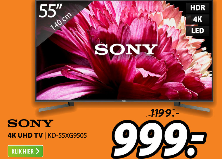 Sony   4k ultrahd televisies folder aanbieding bij  Expert - details