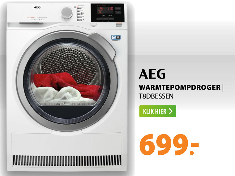 AEG   warmtepompdroger folder aanbieding bij  Expert - details