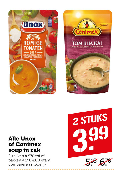 Unox   soep folder aanbieding bij  Coop - details