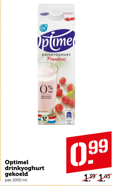 Optimel   drinkyoghurt folder aanbieding bij  Coop - details