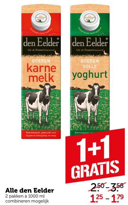 Den Eelder   yoghurt, karnemelk folder aanbieding bij  Coop - details