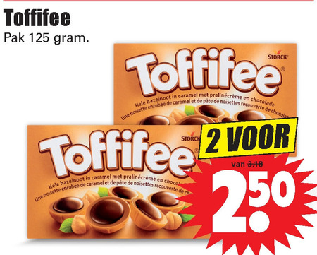 Toffifee   chocolade folder aanbieding bij  Dirk - details