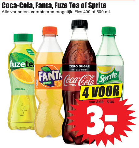 Fanta   ice tea, cola folder aanbieding bij  Dirk - details