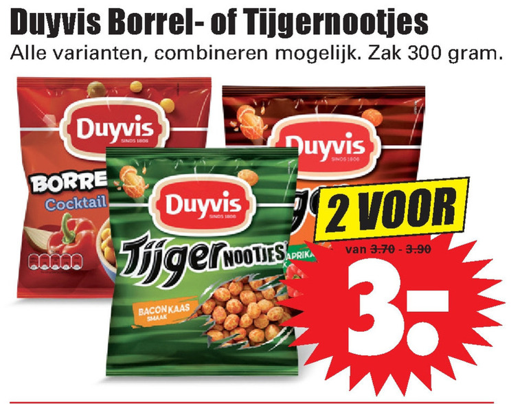 Duyvis   borrelnootjes folder aanbieding bij  Dirk - details