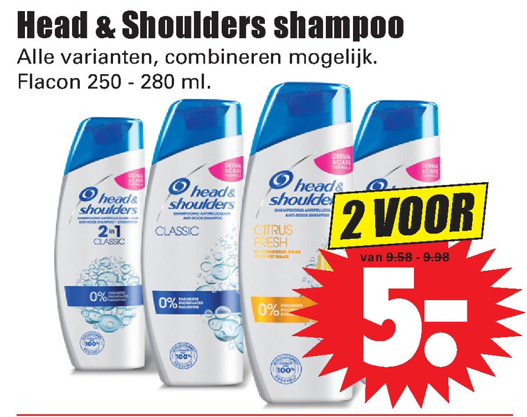 Head and Shoulders   shampoo folder aanbieding bij  Dirk - details