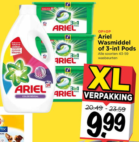 Ariel   wasmiddel folder aanbieding bij  Vomar - details