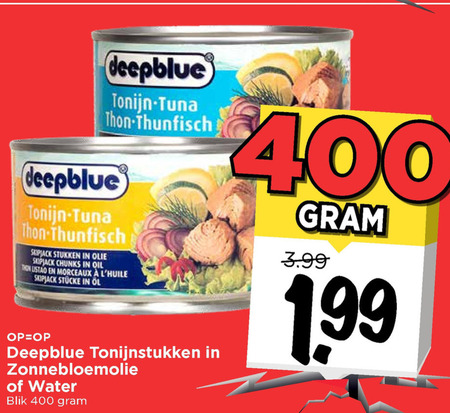 Deepblue   tonijn in blik folder aanbieding bij  Vomar - details