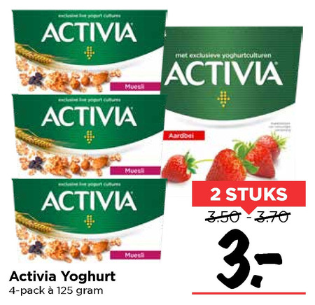 Danone Activia   vruchtenyoghurt folder aanbieding bij  Vomar - details