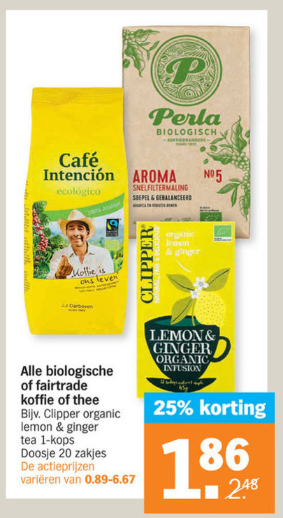 Australian   thee, koffiebonen folder aanbieding bij  Albert Heijn - details