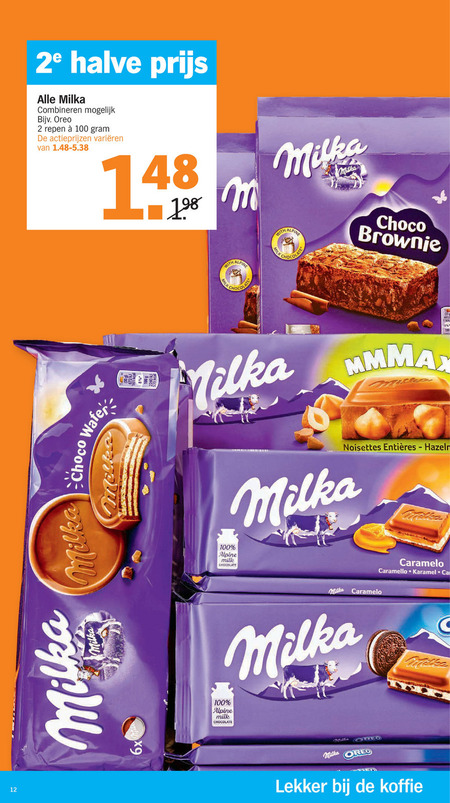 Milka   biscuits, chocolade folder aanbieding bij  Albert Heijn - details