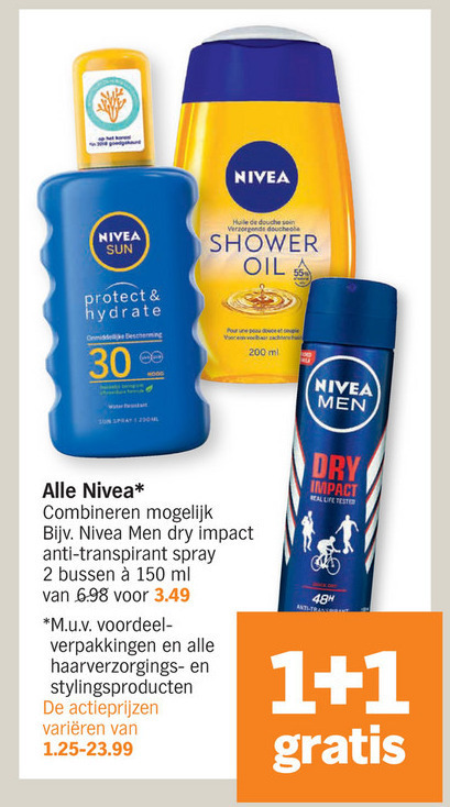 Nivea   gezichtsverzorging, dagcreme folder aanbieding bij  Albert Heijn - details