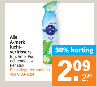 Airwick   luchtverfrisser folder aanbieding bij  Albert Heijn - details