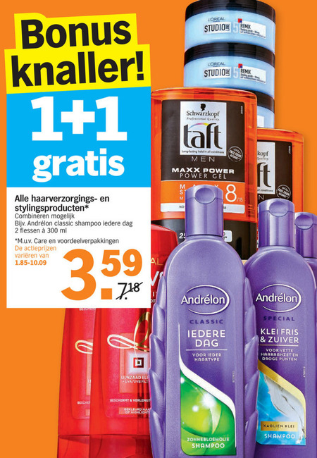 Schwarzkopf   haargel, conditioner folder aanbieding bij  Albert Heijn - details