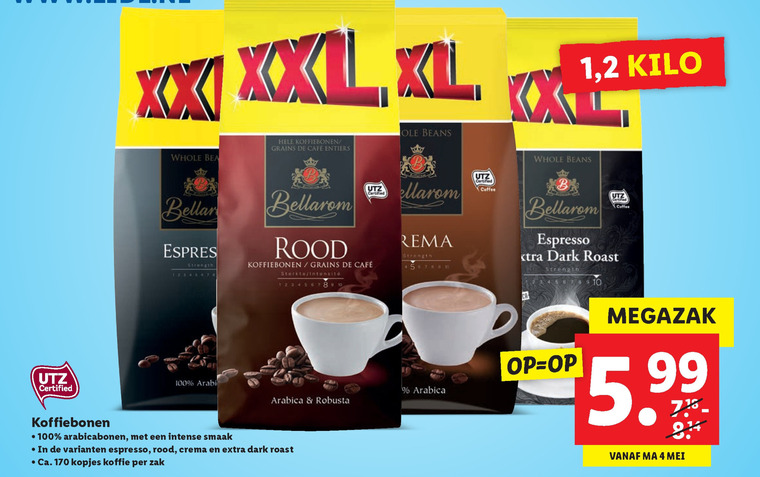 Bellarom   koffiebonen folder aanbieding bij  Lidl - details