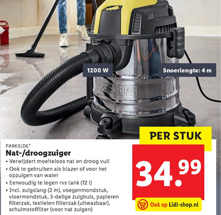 Parkside   alleszuiger folder aanbieding bij  Lidl - details