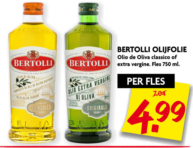 Bertolli   olijfolie folder aanbieding bij  Dekamarkt - details