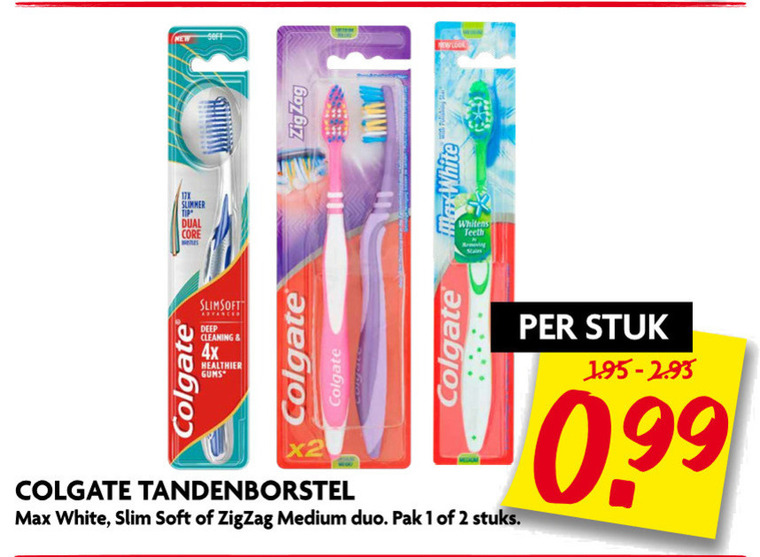 Colgate   tandenborstel folder aanbieding bij  Dekamarkt - details