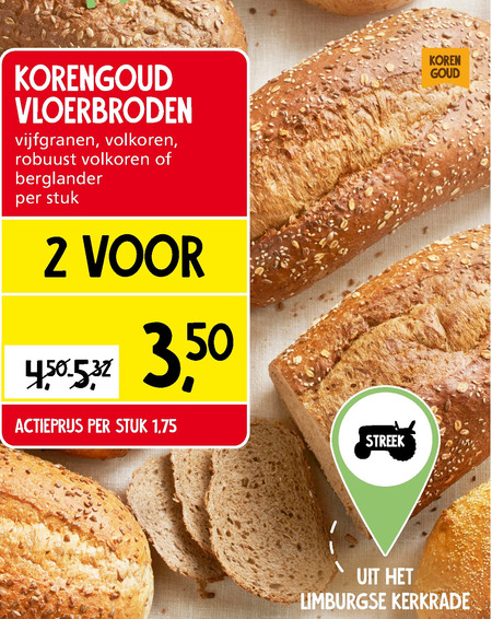 Korengoud   brood folder aanbieding bij  Jan Linders - details